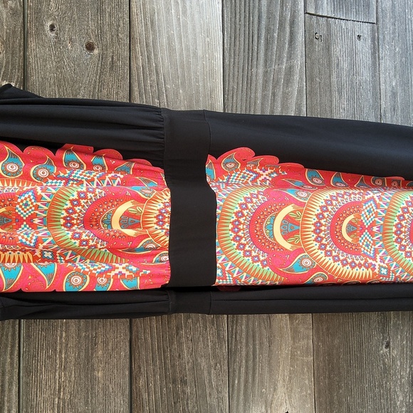 New York & Company Black and Multicolor Dress Size XL - Picture 3 of 12